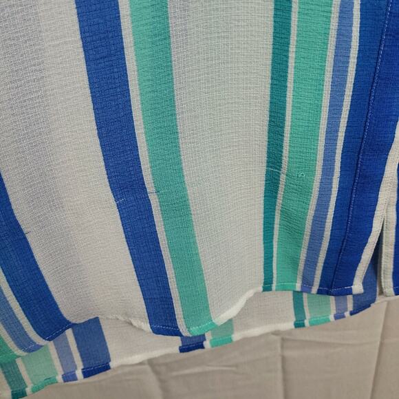 Turo By Vince Camuto Womens Multicolor Striped Sleeveless Swimset Cover Size XL - Picture 3 of 10